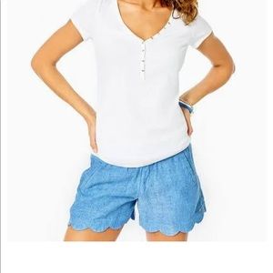 Lilly Pulitzer Dubner Top- Resort White XS
